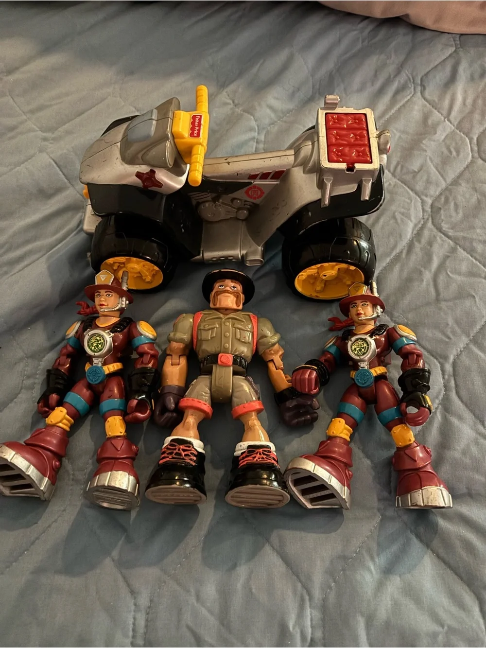 Action Rescue ATV Playset with Three Adventure Figures - Gray and Yellow